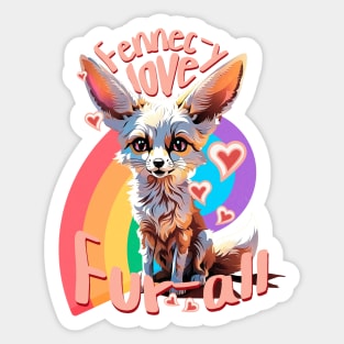 Cute Fennec Foxes Lover a Girl Who Loves Fennec Kawaii Foxes Sticker